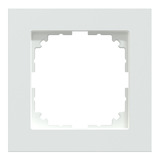 Merten Rahmen einfach für Senkrecht- und Waagerechtmontage aus Thermoplast, glänzend, weiß weiß (glänzend), Retail