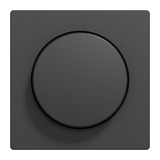 Merten Zentralplatte mit Drehknopf für Dimmer, Typ MEG5250-6034, lackierter Thermoplast anthrazit, Retail