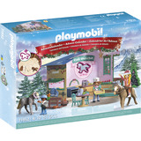 PLAYMOBIL 71952 Adventskalender: Weihnachtsbacken im Reitercafé, Konstruktionsspielzeug 