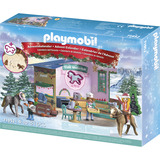 PLAYMOBIL 71952 Adventskalender: Weihnachtsbacken im Reitercafé, Konstruktionsspielzeug 