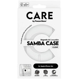 PanzerGlass Samba Case, Handyhülle transparent/silber, iPhone 16e, QI-kompatibel