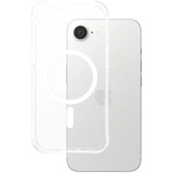 PanzerGlass Samba Case, Handyhülle transparent/silber, iPhone 16e, QI-kompatibel