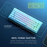 Turtle Beach Vulcan II Mini Air, Gaming-Tastatur weiß/aluminium, DE-Layout, TITAN II Optical Red