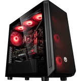 ALTERNATE Custom PC Series • Red Hero Elements Gaming-PC schwarz/transparent, ohne Betriebssystem