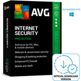 AVG Internet Security, Sicherheit-Software 1 Lizenz, 1 Jahr