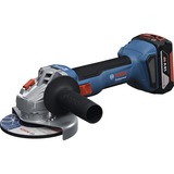 Bosch Professional Akku-Winkelschleifer GWS 18V-8 Professional, 18Volt blau/schwarz, 2x Li-Ionen Akku 5,0Ah, in L-BOXX