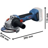 Bosch Professional Akku-Winkelschleifer GWS 18V-8 Professional, 18Volt blau/schwarz, 2x Li-Ionen Akku 5,0Ah, in L-BOXX