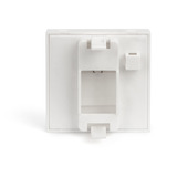 Digitus 45x45 mm Frontplatte für Kabelkanäle, Blende weiß, Mit Beschriftungsfeld 