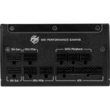 MSI MPG A1250GS PCIE5, PC-Netzteil schwarz, 2x 12-Pin High Power GPU, 1x PCIe, Kabelmanagement, 1250 Watt