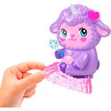 Mattel Polly Pocket Traumland Schatulle in Lammform mit Minipuppe und Haustier-Einhorn 