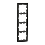 Merten Rahmen vierfach für Senkrecht- und Waagerechtmontage aus lackiertem Thermoplast anthrazit, Retail