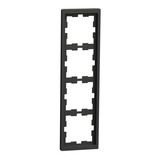 Merten Rahmen vierfach für Senkrecht- und Waagerechtmontage aus lackiertem Thermoplast anthrazit, Retail