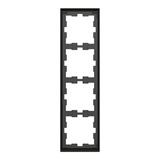 Merten Rahmen vierfach für Senkrecht- und Waagerechtmontage aus lackiertem Thermoplast anthrazit, Retail