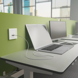 Merten Zentralplatte polarweiß glänzend für USB Ladestation Einsatz Typ MEG4367-0319 weiß (glänzend), Retail