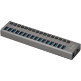 i-tec USB 3.0 Charging HUB 16port + Power Adapter 90 W, USB-Hub schwarz