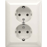 Busch-Jaeger Schutzkontakt-Doppelsteckdose Typ F 202 EUJRB-914 weiß, Retail