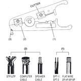 Digitus Abisolierwerkzeug DN-94001 für Datenkabel , Abisolier-/ Abmantelungswerkzeug schwarz, bis zu AWG 24