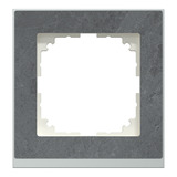 Merten Decor-Rahmen einfach mit Echtmaterialschicht aus Stein und Thermoplast, matt, IP20 schiefer, Retail