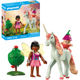 PLAYMOBIL 71841 Magic Unicorns: Sammeleinhorn Himmelsrose mit Fee, Konstruktionsspielzeug 