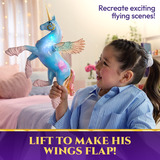 Spin Master Unicorn Academy - Glow Magic Skywind, Spielfigur interaktives Einhorn mit Licht und Soun