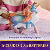Spin Master Unicorn Academy - Glow Magic Skywind, Spielfigur interaktives Einhorn mit Licht und Soun