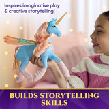Spin Master Unicorn Academy - Glow Magic Skywind, Spielfigur interaktives Einhorn mit Licht und Soun