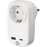 Brennenstuhl Steckdosenadapter + USB Charger PD 20W weiß, USB-A, USB-C, mit Kinderschutz