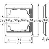 Busch-Jaeger Rahmen fünffach senkrecht alpha platin, Retail