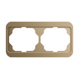 Busch-Jaeger Rahmen zwei-fach waagerecht alpha Designlinie, Aluminium, Unterputzmontage, IP20 bronze, Retail