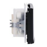 Busch-Jaeger Schutzkontakt-Steckdoseneinsatz Schuko Typ F Unterputz mit Klappdeckel IP44 anthrazit, Retail