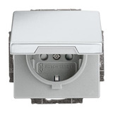 Busch-Jaeger Schutzkontaktsteckdose Einsatz 20 EUKB-866 edelstahl, Retail