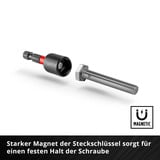EINHELL  Impact-Bit-Set in M-CASE, 39-teilig, Bit-Satz mit Stecknüssen