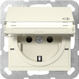 Gira Schutzkontaktsteckdose Typ F mit Klappdeckel und erhöhtem Berührungsschutz weiß, Retail