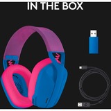 Logitech Gaming G435 LIGHTSPEED, Gaming-Headset blau, USB-C, Bluetooth