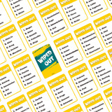 Mattel Wiped Out Partyspiel mit Brille und Hinweisen 