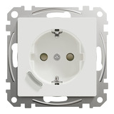 Merten Connected Schutzkontaktsteckdose Typ F mit Smart-Funktion und Ein-/Ausschalter weiß (glänzend), Retail