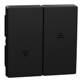 Merten Wippe für Rolladenschalter, zweiteilig, mit Pfeilsymbol, lackiert, matt, IP20 schwarz (matt), Retail