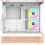 Thermaltake View 270 Plus WS ARGB , Tower-Gehäuse weiß/holz, Tempered Glass x 2, Holz-Struktur