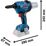 Bosch Professional Akku-Nietpistole GRG 18V-16 C Professional solo, 18Volt blau/schwarz, ohne Akku und Ladegerät