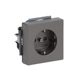 Busch-Jaeger Schutzkontaktsteckdose Einsatz 20 EUCBLI-866 edelstahl, Retail