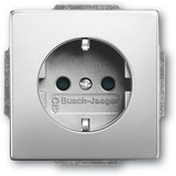 Busch-Jaeger Schutzkontaktsteckdose Einsatz 20 EUCBLI-866 edelstahl, Retail