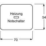 Busch-Jaeger Wippe platin mit Aufdruck Heizung-Notschalter 1789 H-20 platin, Retail