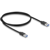 DeLOCK Externer USB 5 Gbps 3 Port Hub 2 x USB Typ-A, 1 x USB Type-C™ und 2 Slot Card Reader mit Feststellschraube, USB-Hub schwarz