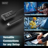 Digitus Aktives USB 3.2 Gen 2 Verlängerungskabel, USB-C Stecker > USB-C Buchse schwarz, 5 Meter, Repeater Kabel