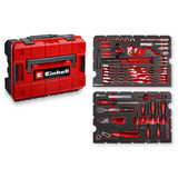 EINHELL E-Case Werkzeugkoffer Universal, 80-teilig, Werkzeug-Set schwarz/rot