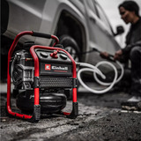 EINHELL Power X-Change Akku-Kompressor SILENZZO 18/160, 18Volt rot/schwarz, ohne Akku und Ladegerät