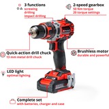 EINHELL Professional Akku-Schlagbohrschrauber TP-CD 18/50 Li-i BL, 18Volt rot/schwarz, 2x Li-Ionen Akku 2,0Ah