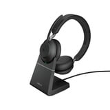 Jabra Evolve2 65, Headset schwarz, Microsoft Teams, USB-C, Ladestation