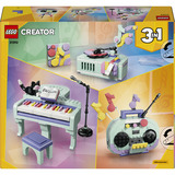 LEGO 31392 Creator 3-in-1 Deko-Klavier mit Katze, Konstruktionsspielzeug 