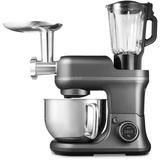Medion Life 3-in-1 Digitale Küchenmaschine MD18430 grau, 1.200 Watt, 5 Liter Schüssel, inkl. Fleischwolf und Mixeraufsatz
